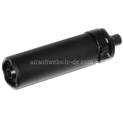 5KU 133mm SOCOM46 Mini Schalldämpfer mit Mündungsfeuerdämpfer Geeignet für +12mm CW Rechtsgewinde Lauf Gewehre Airsoft