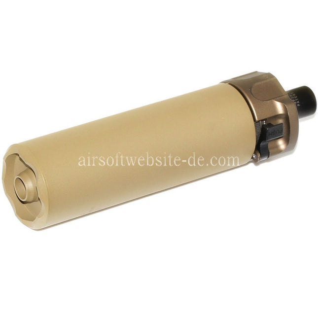 5KU 133mm SOCOM46 Mini Schalldämpfer mit Mündungsfeuerdämpfer Geeignet für +12mm CW Rechtsgewinde Lauf Gewehre Airsoft