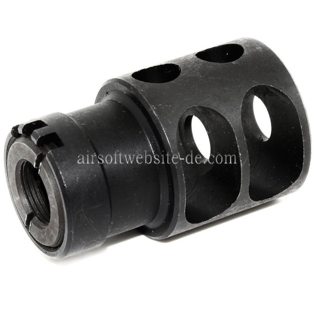 5KU DTK-2 Stil Mündungsbremse Mündungsfeuerdämpfer Geeignet für -14mm CCW Gegen den Uhrzeigersinn Lauf Gewehre Airsoft Schwarz