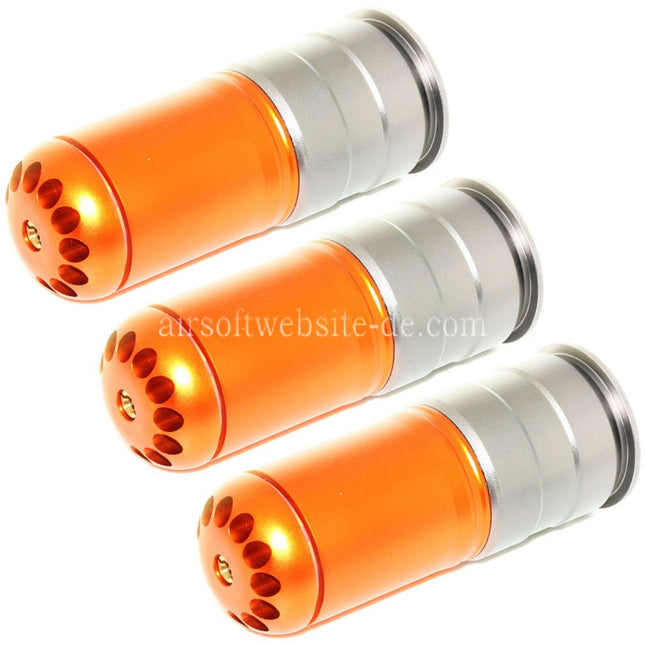 King Arms 3pcs 120rd 40mm Co2 Granaten Gas Patronenhülse Version III