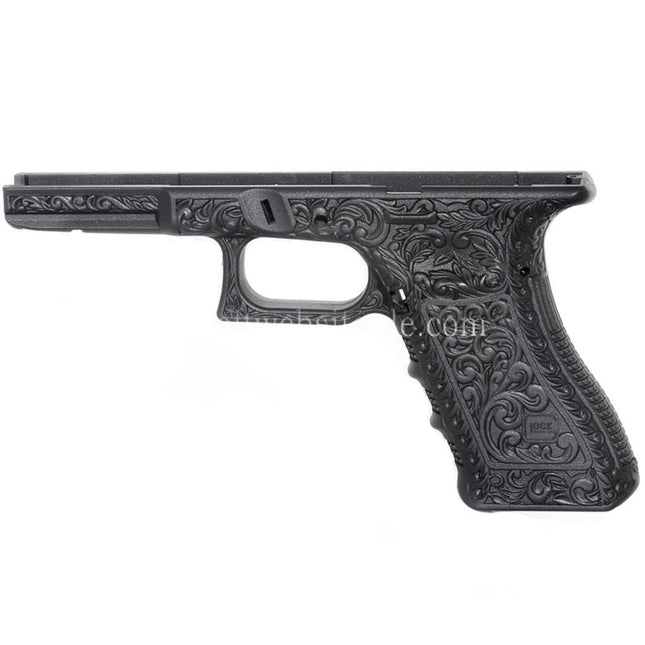 Archives Custom WE (WE-TECH) Geschnitztes Muster Unterer Rahmen Geeignet für Tokyo Marui AW WE G17 G18C G34 G35 Serie GBB Pistolen Airsoft