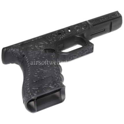 Archives Custom WE (WE-TECH) Geschnitztes Muster Unterer Rahmen Geeignet für Tokyo Marui AW WE G17 G18C G34 G35 Serie GBB Pistolen Airsoft