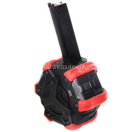 Armorer Works AW Custom 350rd Gas Adaptive Trommelmagazin Geeignet für EMG SAI Red / AW NE Serie / WE (WE-TECH) Single Stack 1911 GBB Pistolen Airsoft