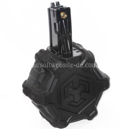 Armorer Works AW Custom 350rd Gas Adaptive Trommelmagazin Geeignet für WE (WE-TECH) AP APACHE MP5 Serie GBB Gewehre Airsoft