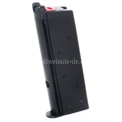 Armorer Works AW 13rd Gas Magazin Geeignet für AW COMPACT NE10 Serie / WE Einzelstapel Mini 1911 Serie GBB Pistolen Airsoft Schwarz