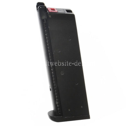 Armorer Works AW 16rd Tactical Gas Magazin Geeignet für EMG SAI Red / AW NE Serie / WE Einzelstapel 1911 Serie GBB Pistolen Airsoft Schwarz