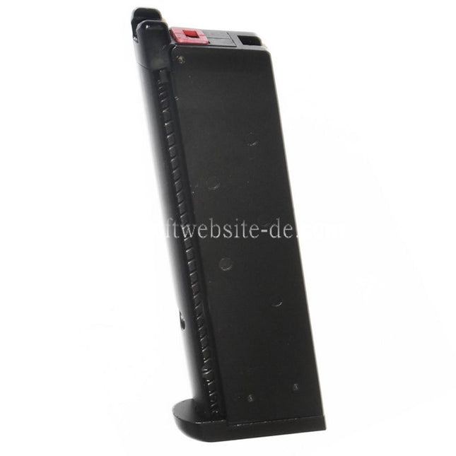 Armorer Works AW 16rd Tactical Gas Magazin Geeignet für EMG SAI Red / AW NE Serie / WE Einzelstapel 1911 Serie GBB Pistolen Airsoft Schwarz