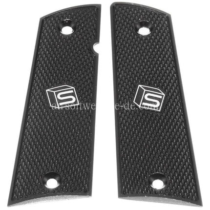 EMG Lizenziert SAI RED Griffabdeckung mit Logo Geeignet für EMG SAI RED DS Double Stack 1911 Serie GBB Pistolen Airsoft Schwarz