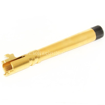 EMG Lizenziert STI DVC 3-GUN 132mm/138mm Äußerer Lauf mit Laufabdeckung Geeignet für EMG DVC 3-GUN / AW / WE / Tokyo Marui Hi-Capa 5.4 Variants GBB Pistolen Airsoft Gold