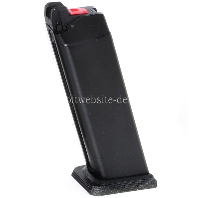 EMG SAI BLU 25rd MOS Gas Magazin Geeignet für Optic Ready Schlitten Version EMG SAI BLU STANDARD COMPACT / WE Galaxy / AW VX7 VX9 G17 G19 Serie GBB Pistolen Airsoft Schwarz