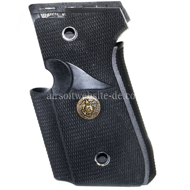 WE (WE-TECH) Rubber Griffabdeckung mit Backstrap Geeignet für Armorer Works AW WE M9 GBB Pistolen Airsoft Schwarz