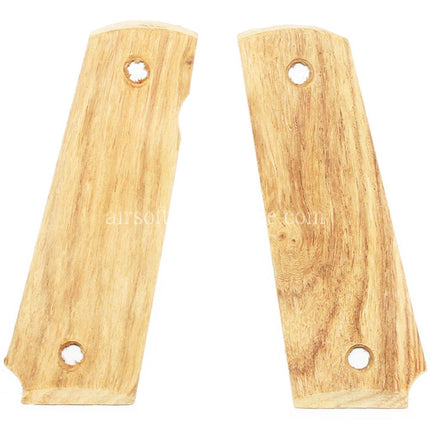 WE (WE-TECH) Real Wood Griffabdeckung Geeignet für DOUBLE BELL ARMY AW WE KJ Tokyo Marui M1911 M.E.U Serie 70 M45A1 WARRIOR GBB Pistolen Airsoft Hellbraun