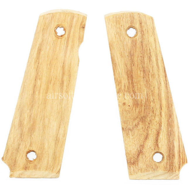 WE (WE-TECH) Real Wood Griffabdeckung Geeignet für DOUBLE BELL ARMY AW WE KJ Tokyo Marui M1911 M.E.U Serie 70 M45A1 WARRIOR GBB Pistolen Airsoft Hellbraun