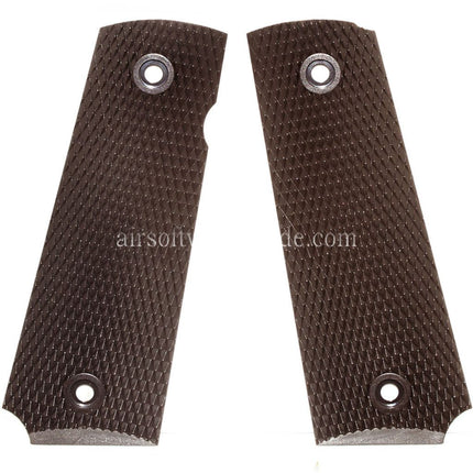 WE (WE-TECH) Plastik Griffabdeckung Geeignet für DOUBLE BELL ARMY AW WE KJ Tokyo Marui M1911 M.E.U Serie 70 M45A1 WARRIOR GBB Pistolen Airsoft Dunkelbraun