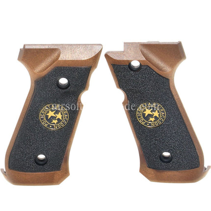 WE (WE-TECH) Polymer BIO Griffabdeckung Geeignet für KJ Tokyo Marui WE M9 M92 M92F Serie GBB Pistolen Airsoft Schwarz/Braun