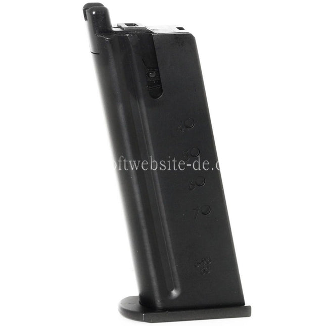 WE (WE-TECH) 27rd Gas Magazin Geeignet für WE CYBERGUN Thompson Desert Eagle L6 Version .50AE Serie GBB Pistolen Airsoft Schwarz