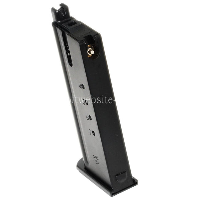 WE (WE-TECH) 27rd Gas Magazin Geeignet für WE CYBERGUN Thompson Desert Eagle L6 Version .50AE Serie GBB Pistolen Airsoft Schwarz
