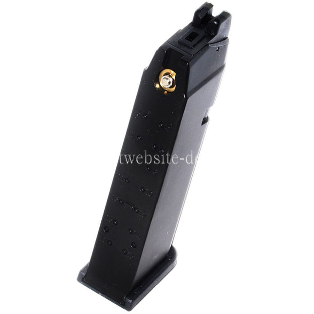 WE (WE-TECH) 25rd Gas Magazin Geeignet für G17 G18C G34 G35 G-Serie GBB Pistolen Airsoft Schwarz