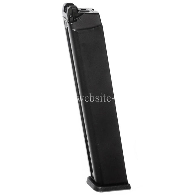 WE (WE-TECH) 50rd Gas Magazin Langer Typ geeignet für G17 G18C G34 G35 G-Serie GBB Pistolen Airsoft Schwarz