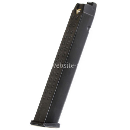 WE (WE-TECH) 50rd Gas Magazin Langer Typ geeignet für G17 G18C G34 G35 G-Serie GBB Pistolen Airsoft Schwarz
