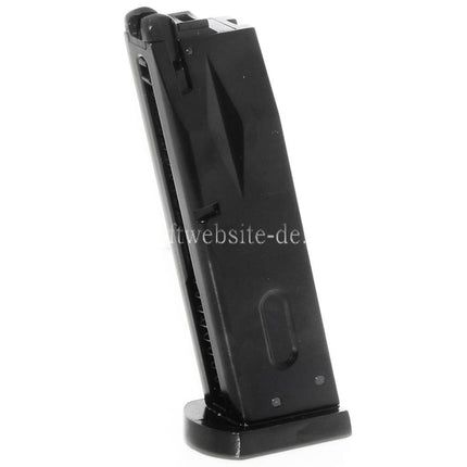 WE (WE-TECH) 26rd Gas Magazin Geeignet für AW MB Serie / KJW / Tokyo Marui / WE 902 M9 M92 Serie GBB Pistolen Airsoft Schwarz