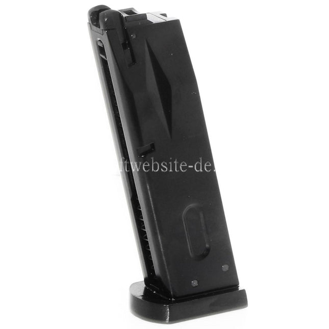 WE (WE-TECH) 26rd Gas Magazin Geeignet für AW MB Serie / KJW / Tokyo Marui / WE 902 M9 M92 Serie GBB Pistolen Airsoft Schwarz