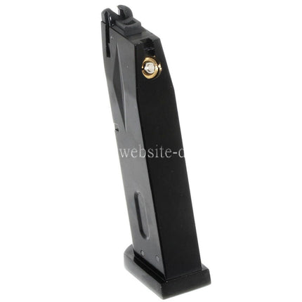 WE (WE-TECH) 26rd Gas Magazin Geeignet für AW MB Serie / KJW / Tokyo Marui / WE 902 M9 M92 Serie GBB Pistolen Airsoft Schwarz