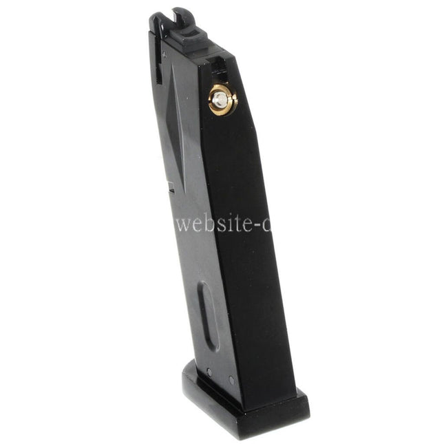 WE (WE-TECH) 26rd Gas Magazin Geeignet für AW MB Serie / KJW / Tokyo Marui / WE 902 M9 M92 Serie GBB Pistolen Airsoft Schwarz
