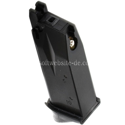 WE (WE-TECH) 17rd Gas Magazin Geeignet für P99 COMPACT Serie GBB Pistolen Airsoft Schwarz
