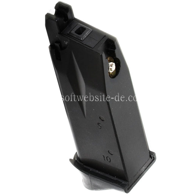 WE (WE-TECH) 17rd Gas Magazin Geeignet für P99 COMPACT Serie GBB Pistolen Airsoft Schwarz
