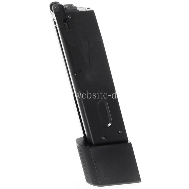 WE (WE-TECH) 30rd Burton Bio Erweitert Gas Magazin Geeignet für AW MB Serie / KJW / Tokyo Marui / WE 902 M9 M92 Serie GBB Pistolen Airsoft Schwarz