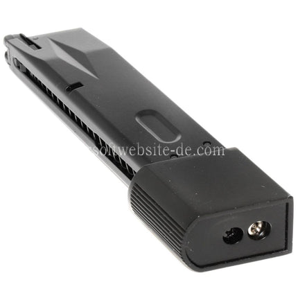 WE (WE-TECH) 30rd Burton Bio Erweitert Gas Magazin Geeignet für AW MB Serie / KJW / Tokyo Marui / WE 902 M9 M92 Serie GBB Pistolen Airsoft Schwarz