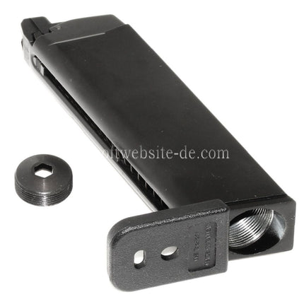 WE (WE-TECH) 25rd Co2 Magazin Geeignet für G17 G18C G34 G35 G-Serie GBB Pistolen Airsoft Schwarz