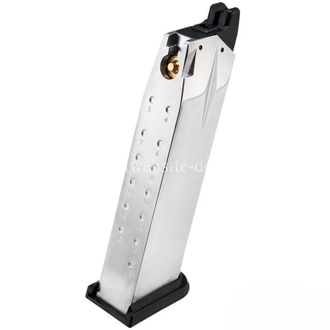 Air Venturi Springfield Armory 25rd Gas Magazin Geeignet für WE(WE-TECH) Air Venturi Springfield Armory XDM Serie GBB Pistolen Airsoft Silber