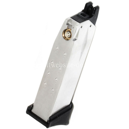 WE (WE-TECH) 14rd Gas Magazin Geeignet für Air Venturi Springfield Armory WE XDM COMPACT 3.8 Serie GBB Pistolen Airsoft Silber