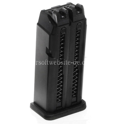 WE (WE-TECH) 48rd Gas Magazin Geeignet für WE G17 G18C G19 G34 Doppellauf Serie GBB Pistolen Airsoft Schwarz