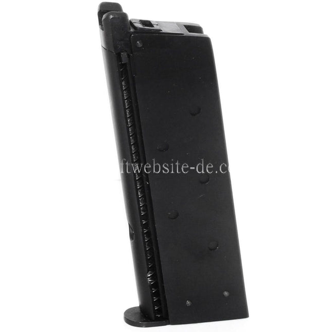 WE (WE-TECH) 13rd Gas Magazin Geeignet für AW COMPACT NE10 Serie / WE Einzelstapel Mini 1911 Serie GBB Pistolen Airsoft Schwarz