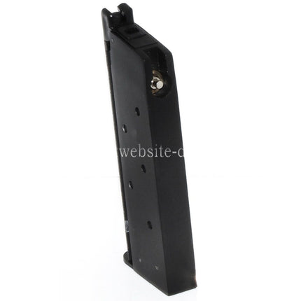 WE (WE-TECH) 13rd Gas Magazin Geeignet für AW COMPACT NE10 Serie / WE Einzelstapel Mini 1911 Serie GBB Pistolen Airsoft Schwarz