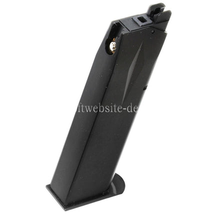 WE (WE-TECH) 26rd Gas Magazin Geeignet für Cybergun Swiss Arms P226 WE F226 E2 Serie GBB Pistolen Airsoft Schwarz