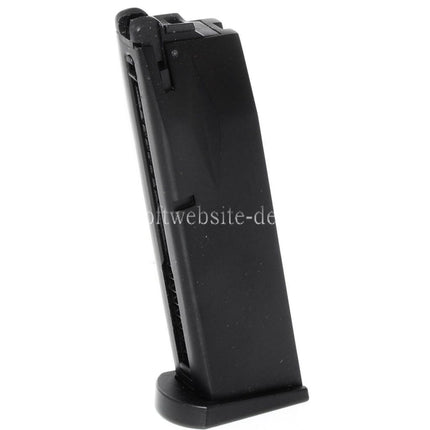 WE (WE-TECH) 26rd Co2 Magazin Geeignet für AW MB Serie / KJW / Tokyo Marui / WE 902 M9 M92 GBB Pistolen Airsoft Schwarz