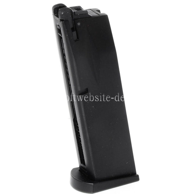 WE (WE-TECH) 26rd Co2 Magazin Geeignet für AW MB Serie / KJW / Tokyo Marui / WE 902 M9 M92 GBB Pistolen Airsoft Schwarz