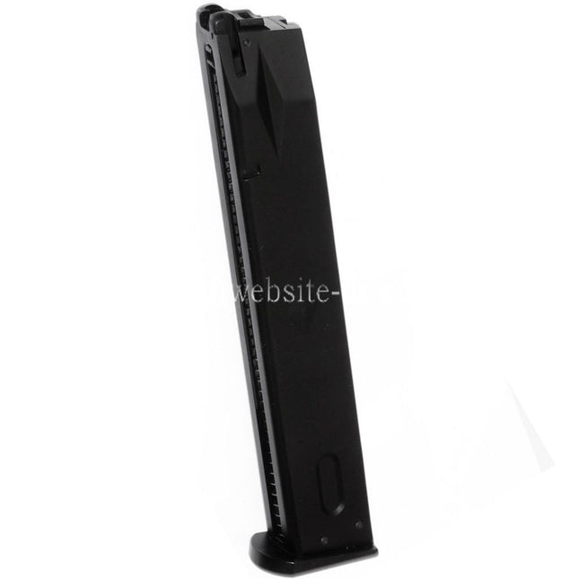 WE (WE-TECH) 50rd Erweiterte Länge Gas Magazin Geeignet für AW MB Serie / KJW / Tokyo Marui / WE M9 M92 GBB Pistolen Airsoft Schwarz