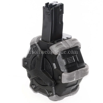 Armorer Works AW Custom 350rd Gas Adaptive Trommelmagazin Geeignet für WE (WE-TECH) AP APACHE MP5 Serie GBB Gewehre Airsoft