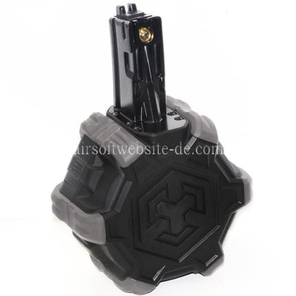 Armorer Works AW Custom 350rd Gas Adaptive Trommelmagazin Geeignet für WE (WE-TECH) AP APACHE MP5 Serie GBB Gewehre Airsoft