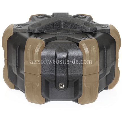 Armorer Works AW Custom 350rd Gas Adaptive Trommelmagazin Geeignet für G17 G18C G-Serie GBB Pistolen Airsoft