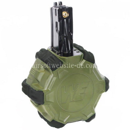 WE (WE-TECH) 350rd Gas Trommelmagazin Geeignet für WE (WE-TECH) AP APACHE MP5 Serie GBB Gewehre Airsoft