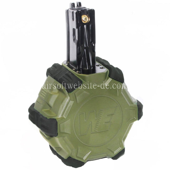 WE (WE-TECH) 350rd Gas Trommelmagazin Geeignet für WE (WE-TECH) AP APACHE MP5 Serie GBB Gewehre Airsoft