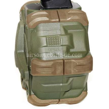 WE (WE-TECH) 350rd Gas Trommelmagazin Geeignet für WE (WE-TECH) Open Bolt Typ L85 / SCAR-L / R5C / T65 / HK416 / AR M4 M16 GBB Gewehre Airsoft