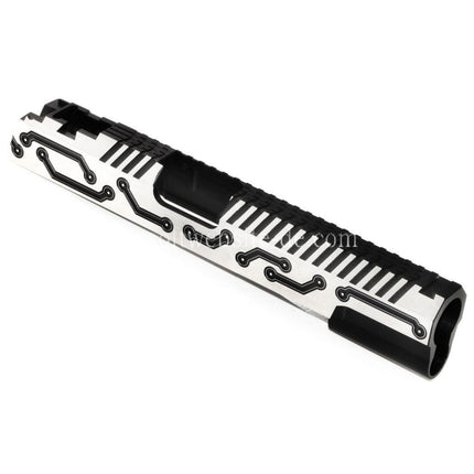 5KU CNC Aluminum Infinity Future Schlitten Set Geeignet für Tokyo Marui Hi-Capa 5.1 Serie GBB Pistolen Airsoft Schwarz/Silber