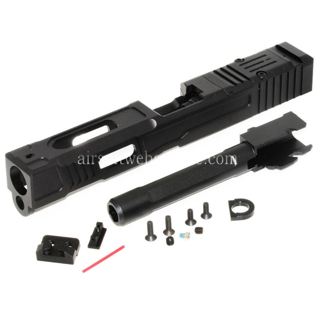 5KU CNC MK2 RMR Cut Laufschlitten Set Geeignet für Tokyo Marui G17 Serie GBB Pistolen Airsoft Schwarz